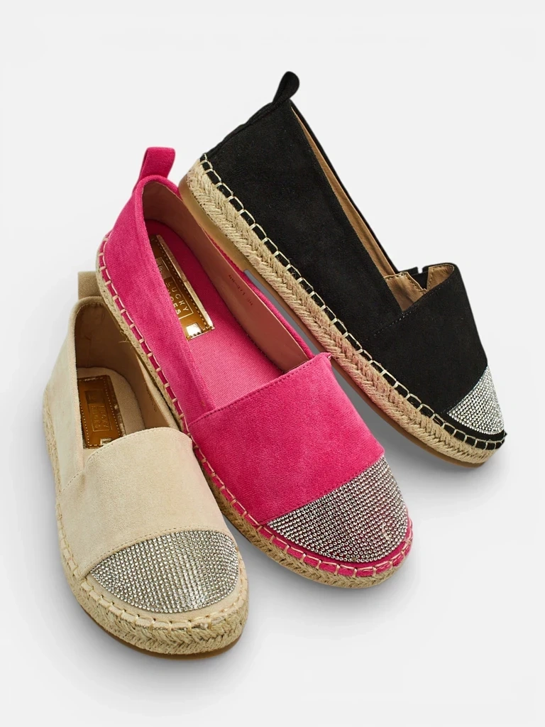 Dámske espadrilky s kamienkami Avira