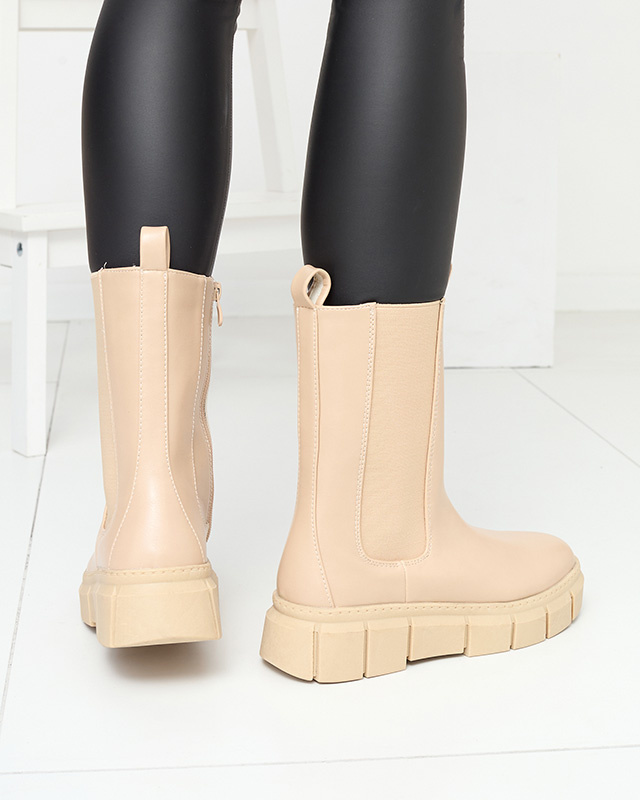 Resti Women&#039;s platform boots in beige Couell- Footwear