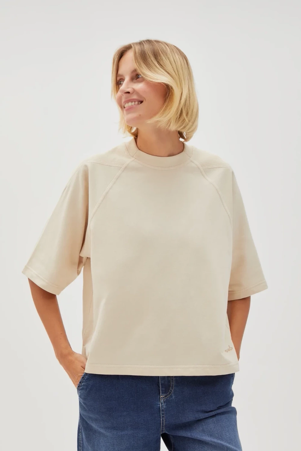 Marisse Women&#039;s Sweatshirt L-Bl-4615 L.Beige
