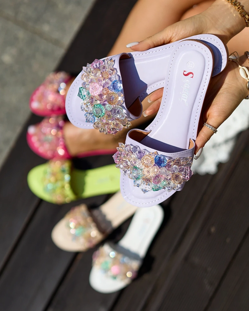 Дамски чехли Resti Royalfashion с кристали