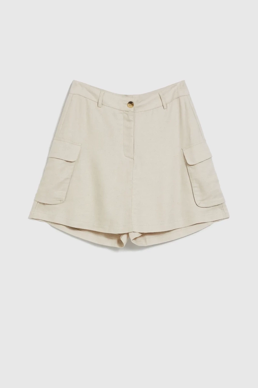 Women&#039;s linen shorts MOODO - light beige