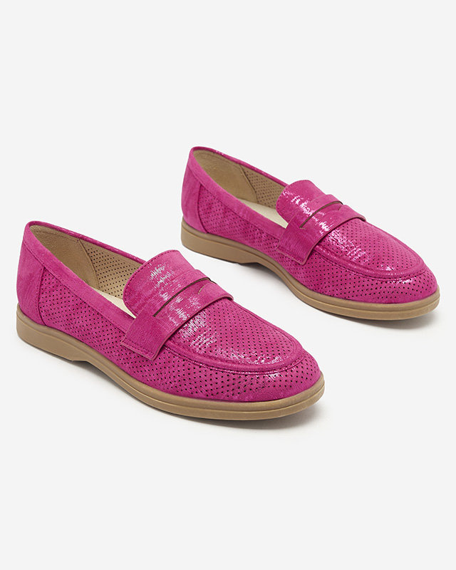 Resti Fuchsia openwork women&#039;s moccasins with shiny finish Idesa - Footwear