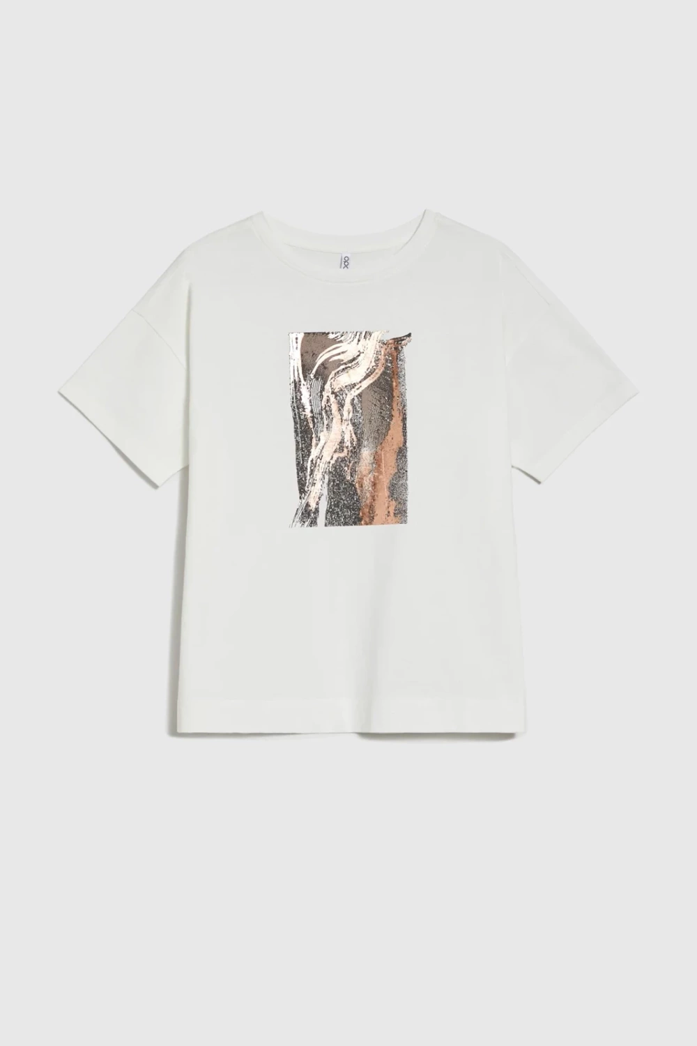 Marisse Cotton Blouse With Print, White