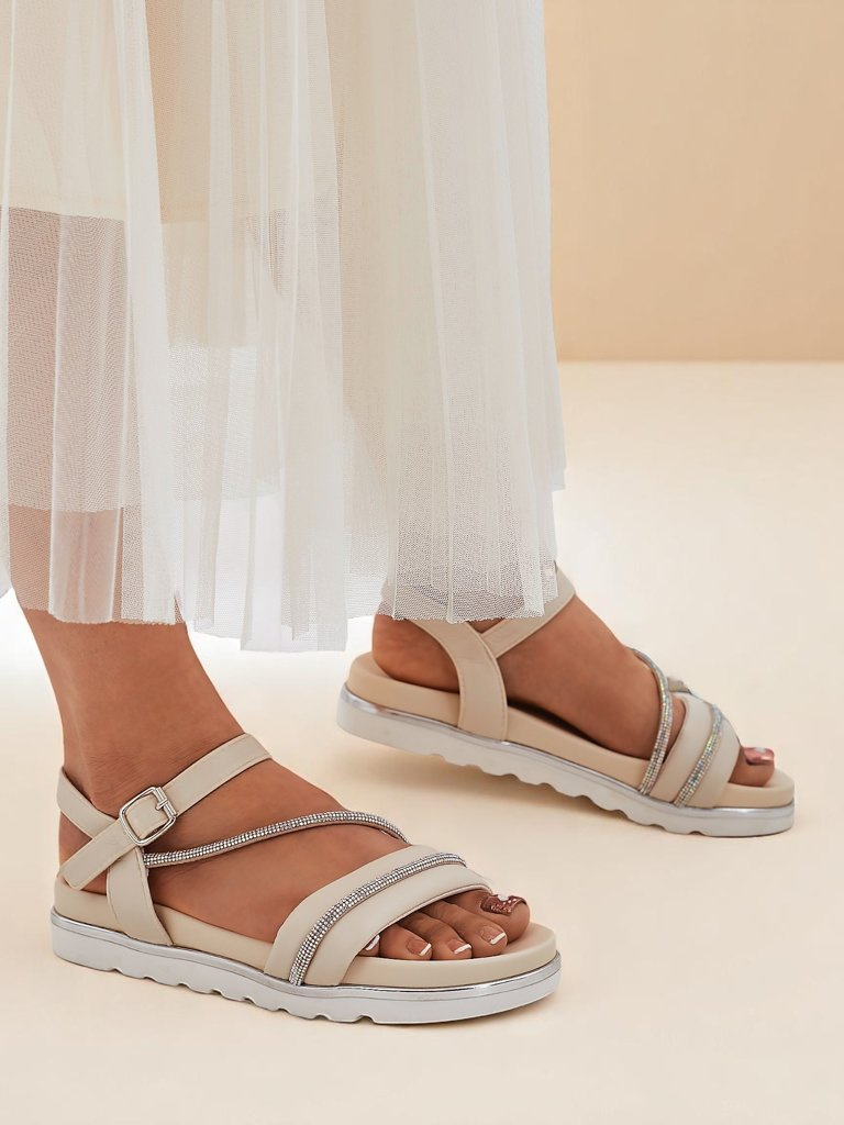 Resti Royal Fashion Women's Rhinestone Wedge Sandals Magnol