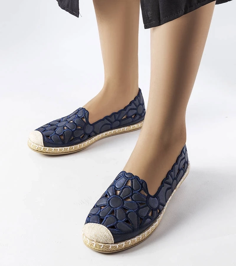 Gemre Espadrile Lamarre, albastru marin, ajurat