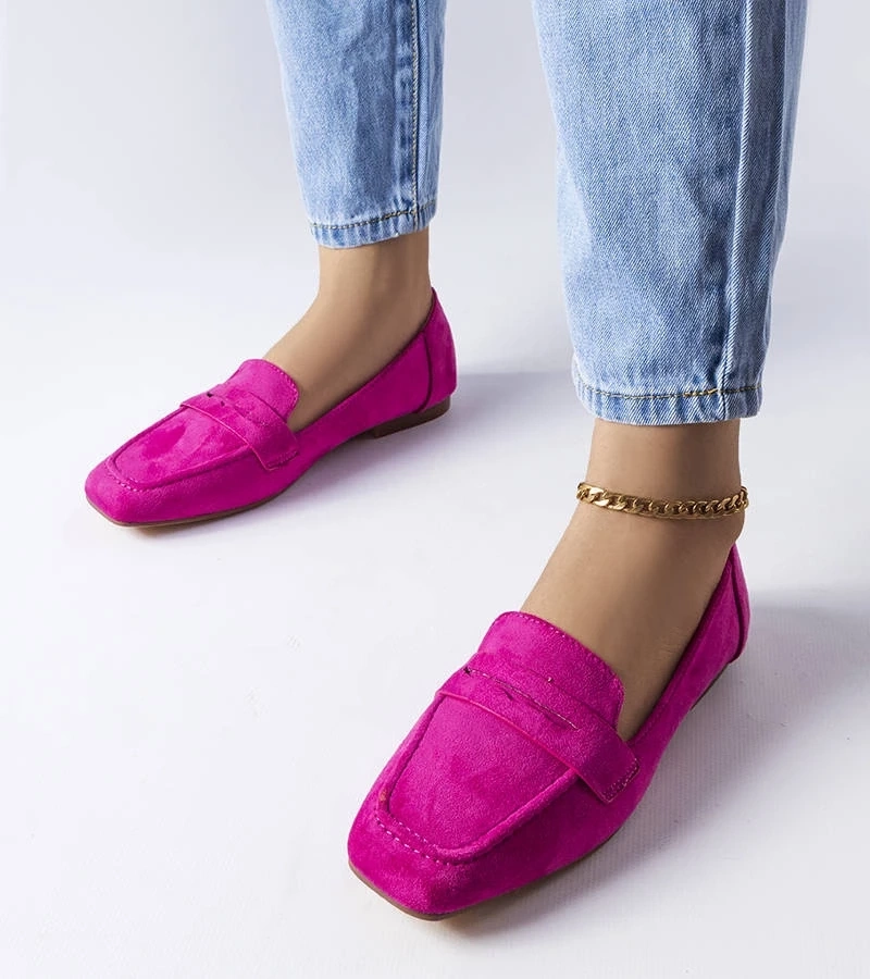 Gemre Mocasini roz din eco-suede de la Meilleur