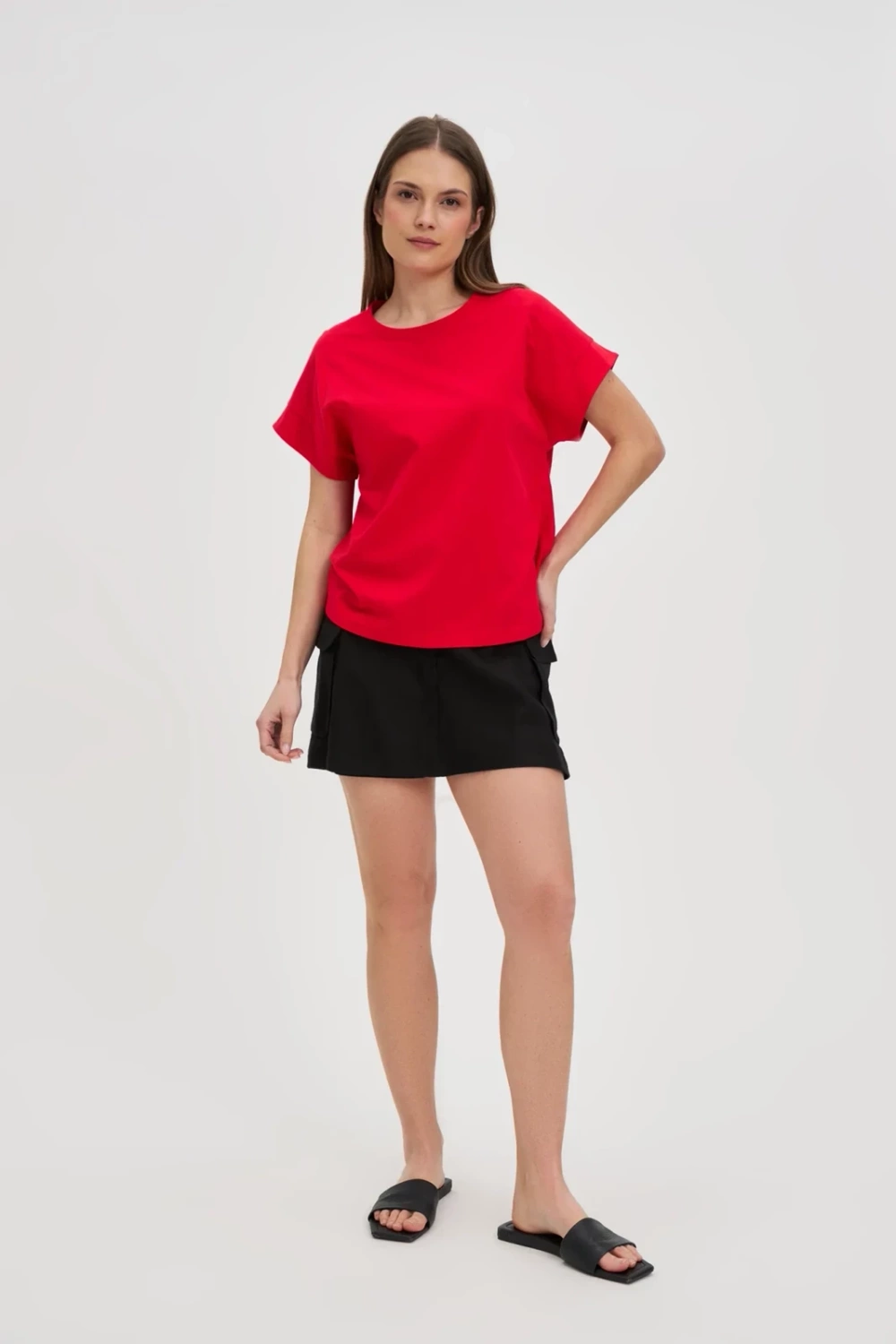 Marisse Red Cotton T-Shirt