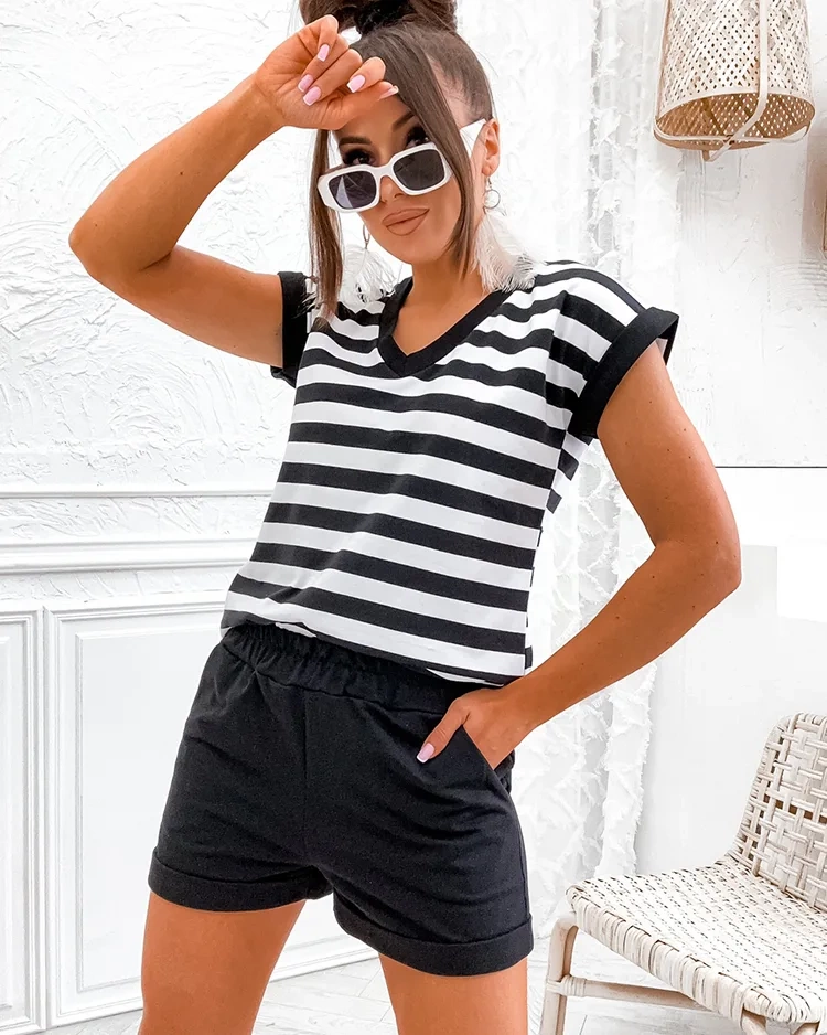 Resti Cotton striped women's set