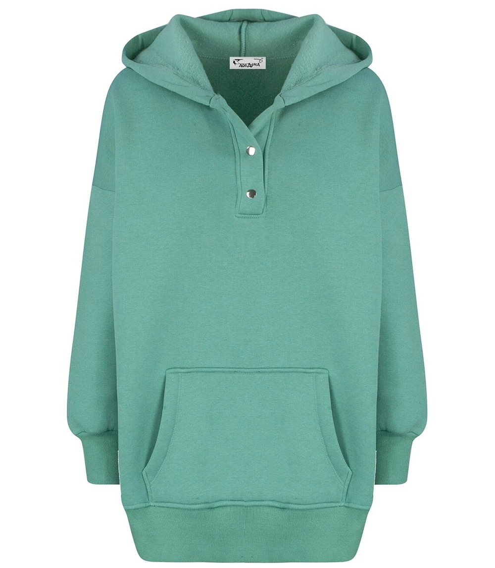 Pri Warm, smooth oversize hooded sweatshirt JANET