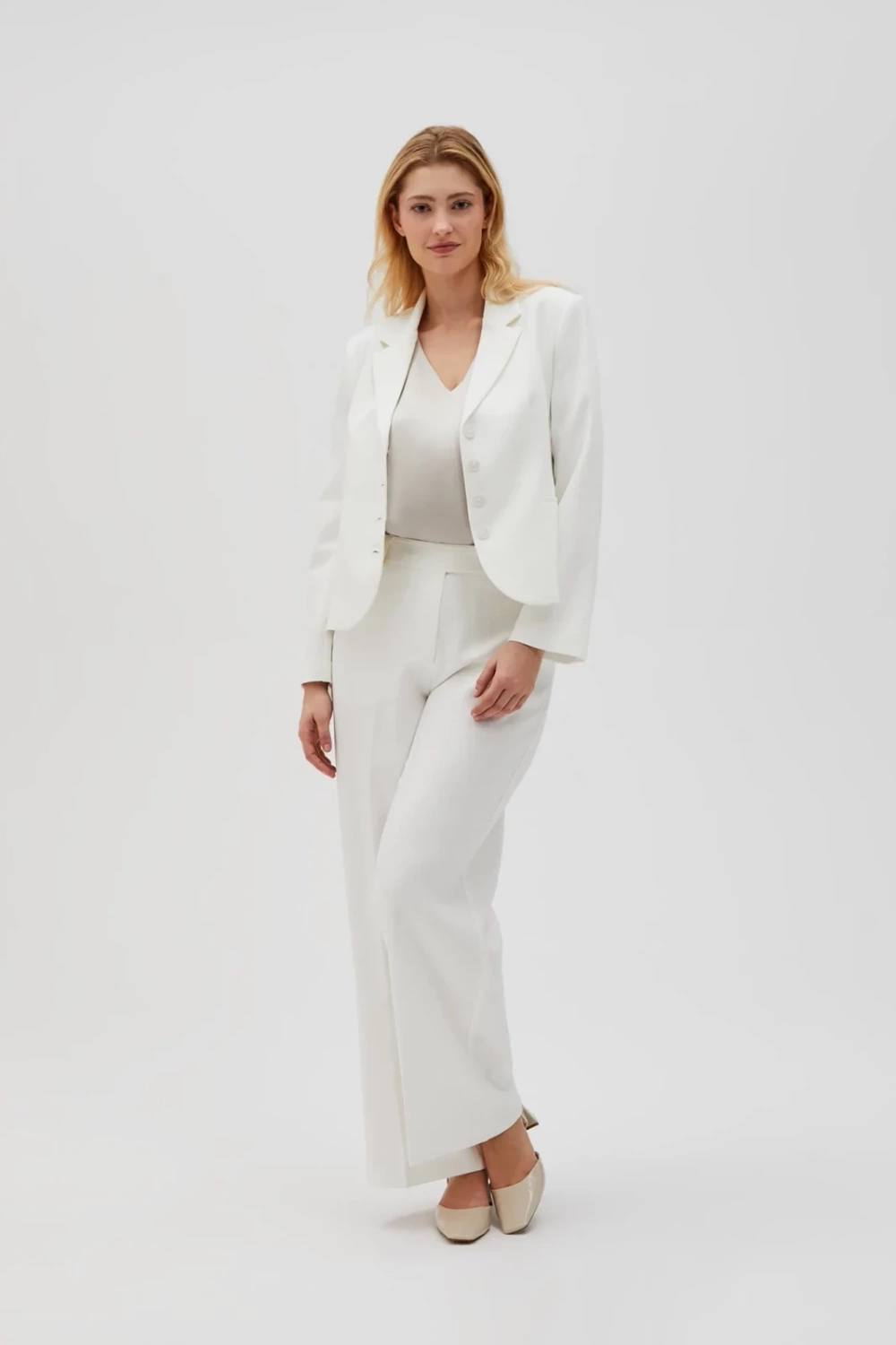 Marisse Women's Trousers L-Sp-4610 Off White