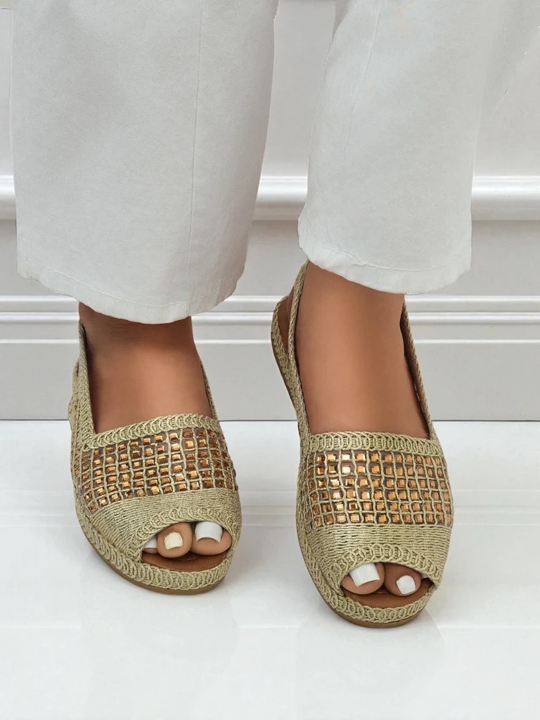 Resti Women's espadrille sandals with rhinestones Belle Sparkle