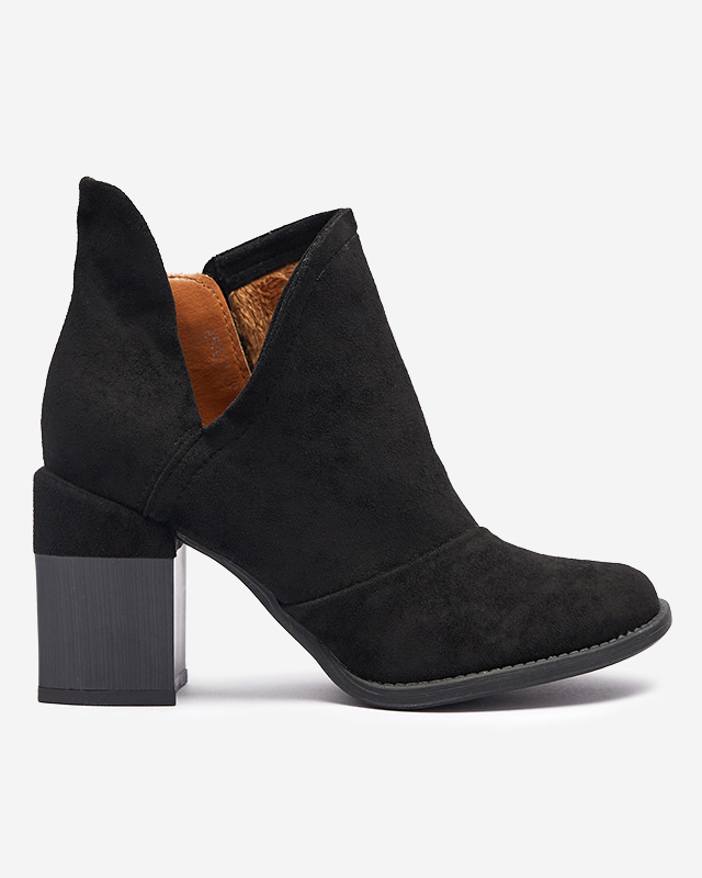 Resti Women's boots on the post with cut-outs in black. Encura- Footwear