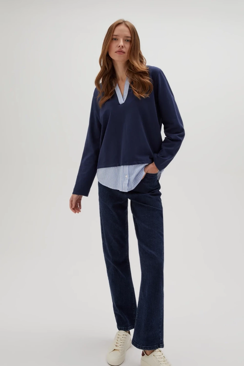 Marisse Women&#039;s Sweatshirt Z-Bl-4521 Navy