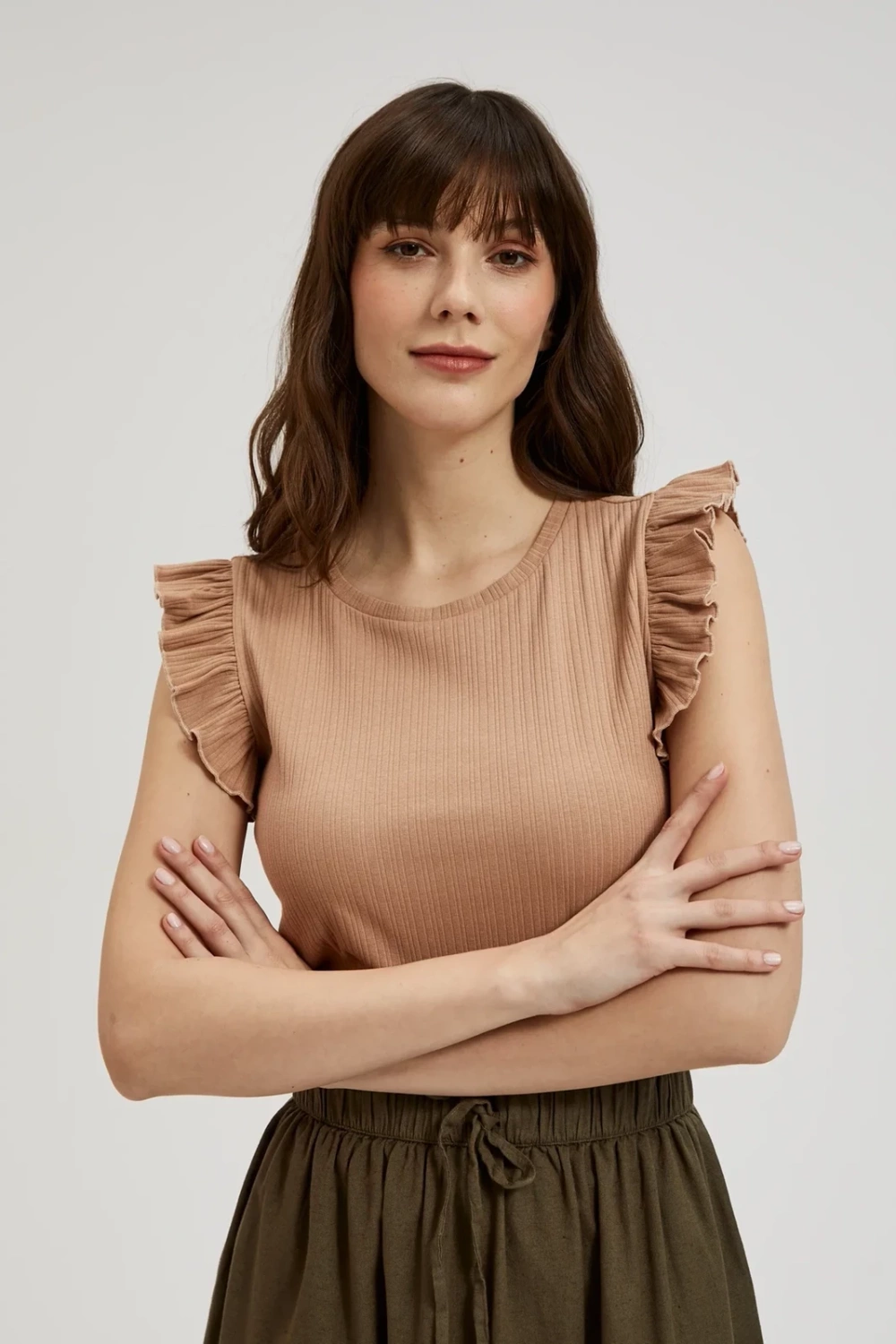 Marisse Women&#039;s Blouse L-Ts-4388 Coffee
