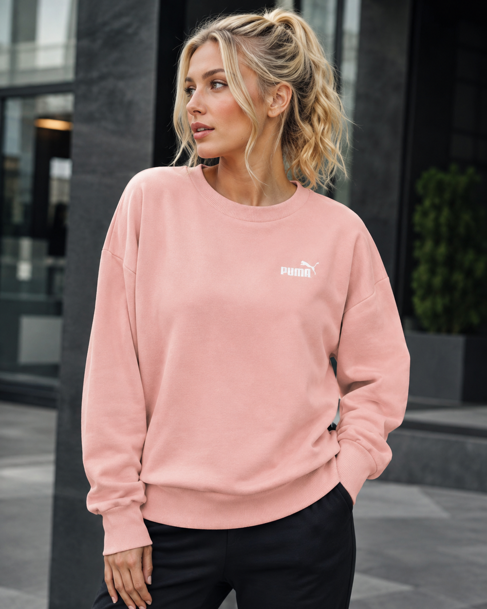 Puma dámská mikina růžová