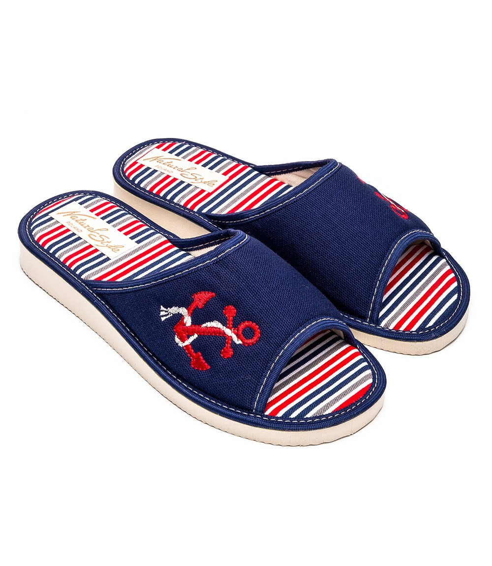 Dámske papuče Natural Style NS-095 Navy Stripes