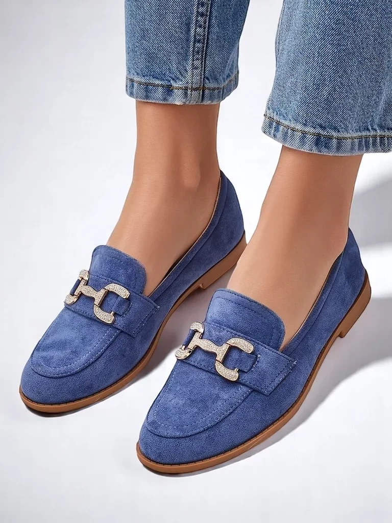 Resti Elegant women's moccasins with a rhinestone decoration Zante