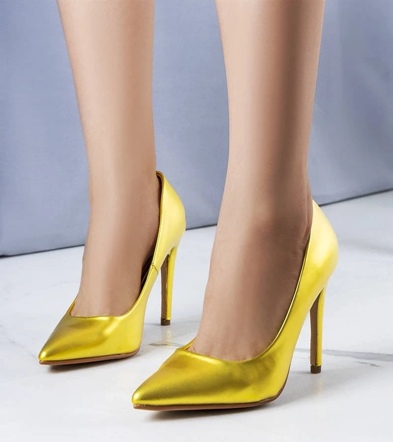 Gemre Pantofi stiletto galben Malakai