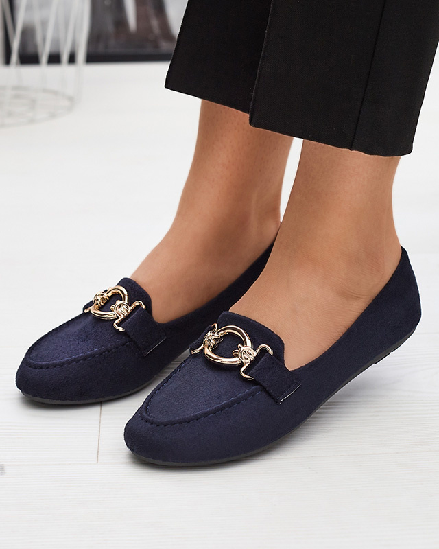 Resti Eco-suede navy blue Brussi loafers - Footwear