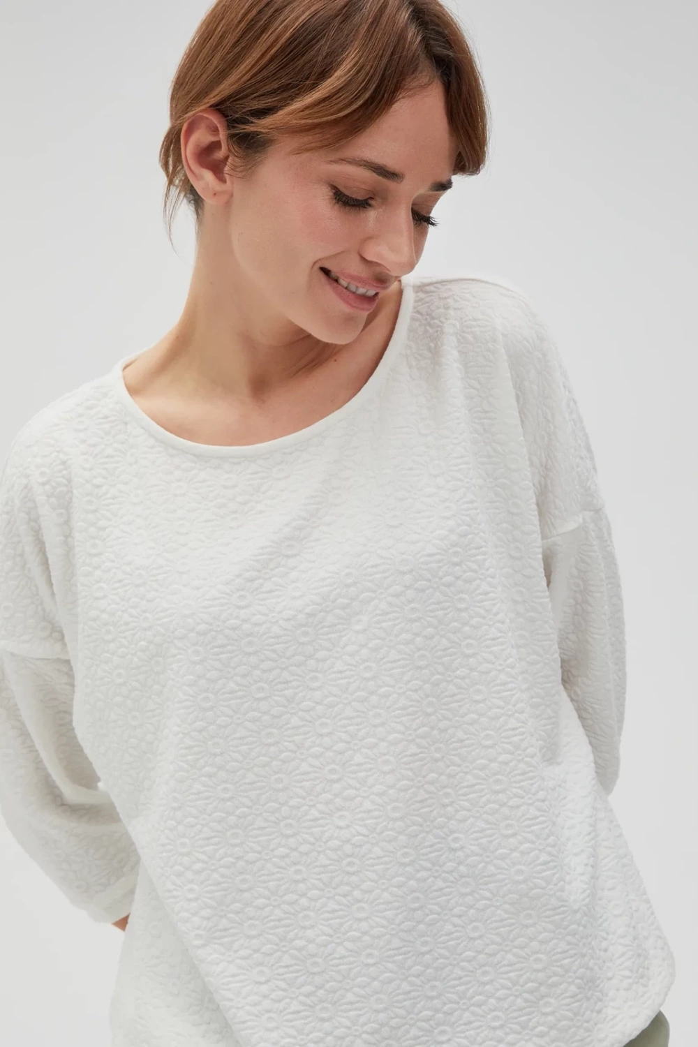 Marisse Women&#039;s Sweatshirt L-Bl-4617 Off White