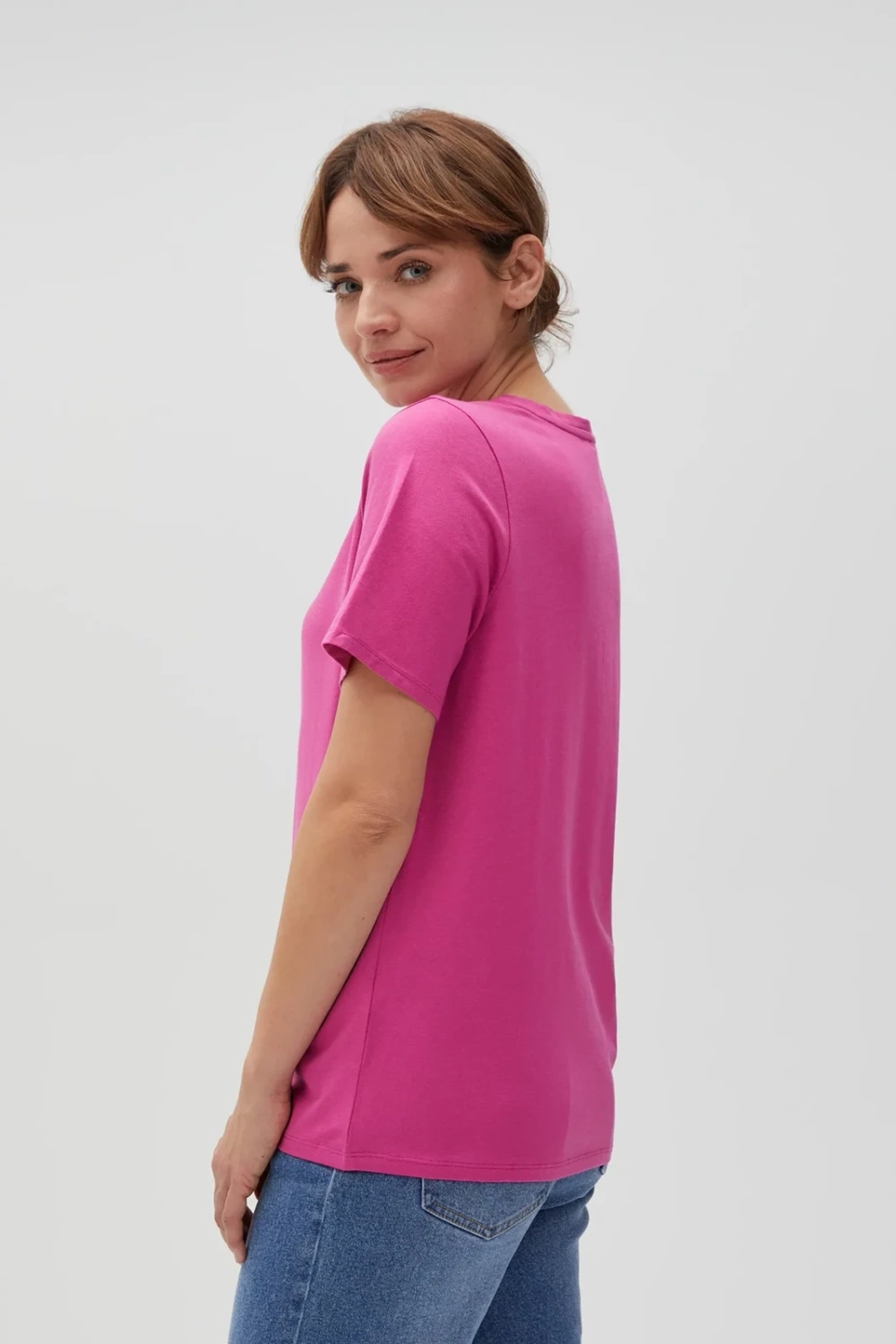 Marisse Women's T-Shirt L-Ts-4624 Fuchsia