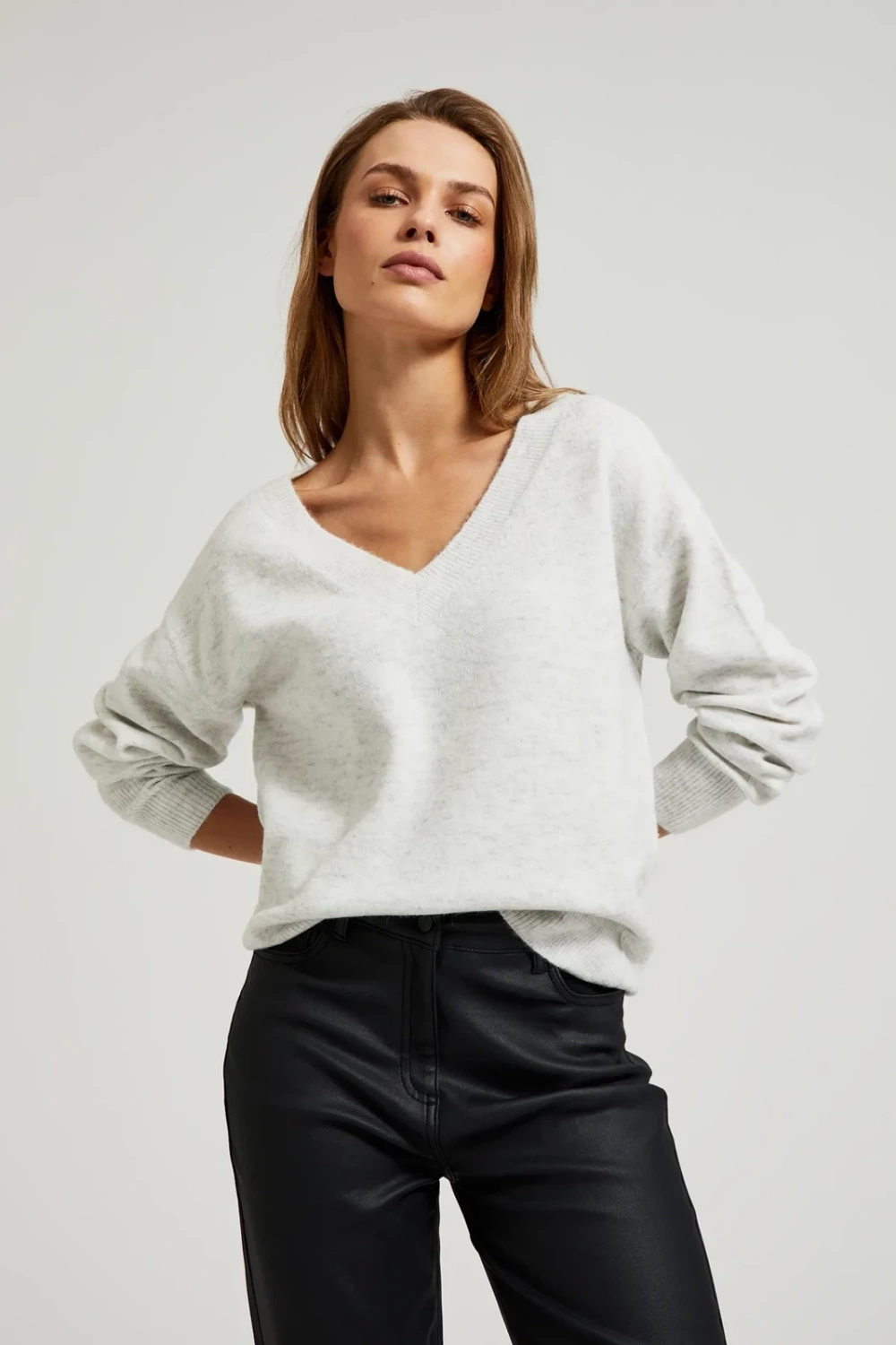 Marisse Women's Sweater Z-Sw-4513 Off White Mel