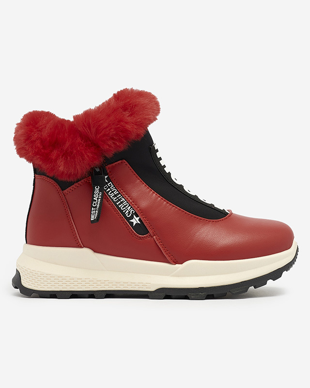 Resti Red women's insulated boots with fur Scherr- Footwear
