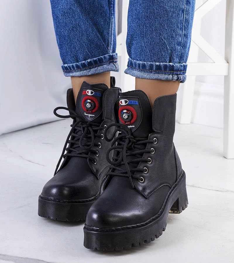 Gemre Cizme negre Ranco pentru femei