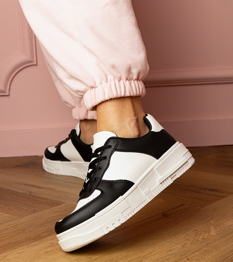 Gemre Adidași sport negri pe platformă Luneta