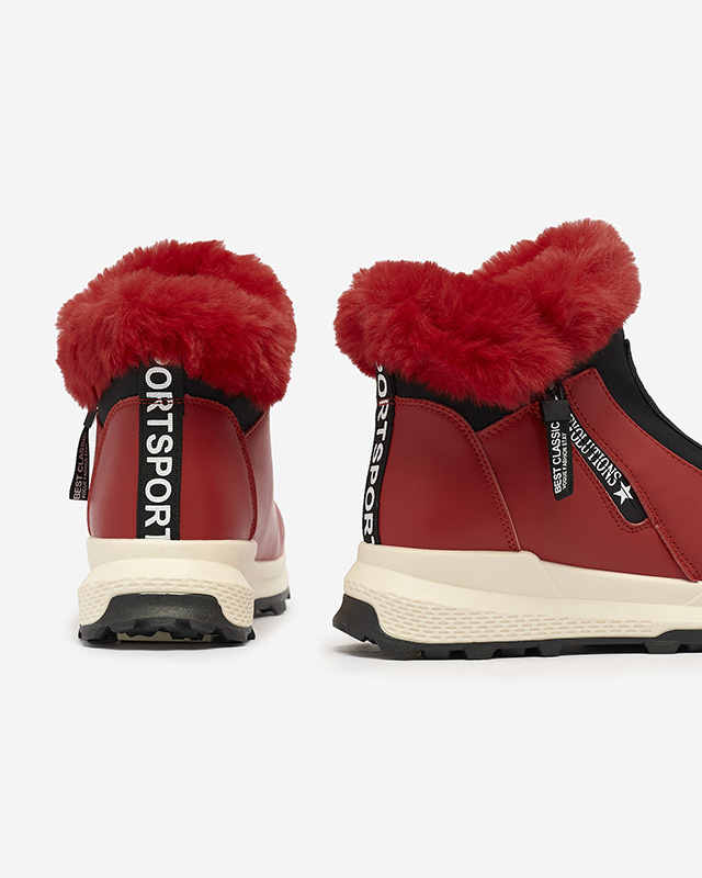 Resti Red women's insulated boots with fur Scherr- Footwear