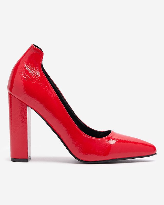 Resti Red lacquered pumps with stiletto nose Sovirta- Footwear