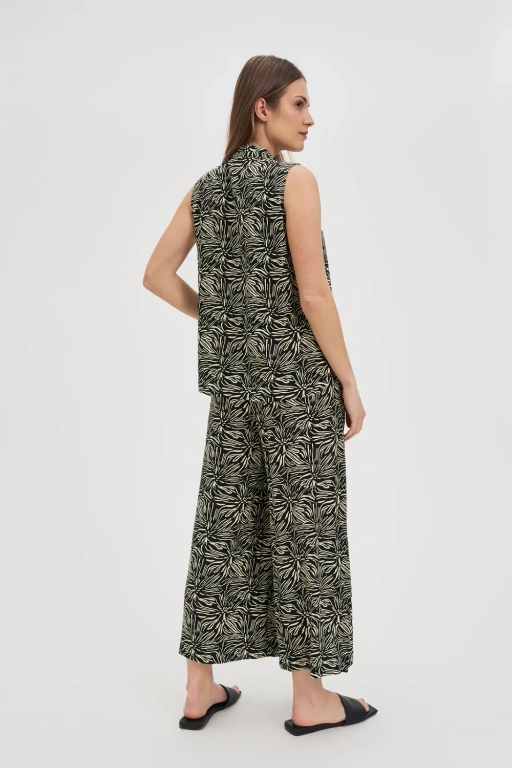 Marisse Black Viscose Culottes