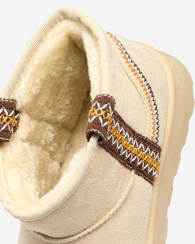 Resti Women's short boots a'la snow boots with ornament Erititta