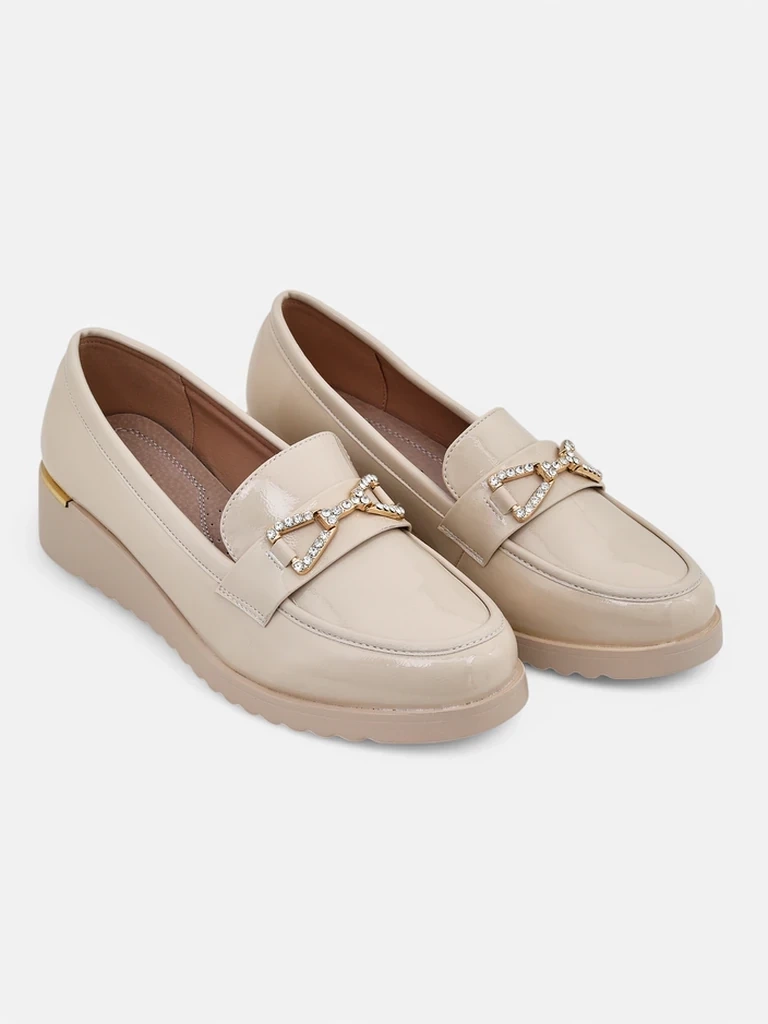 Resti Women's moccasins on a low wedge Leffo