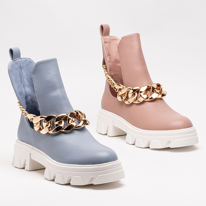 Resti Pink women&#039;s boots with chain Tenkay - Footwear