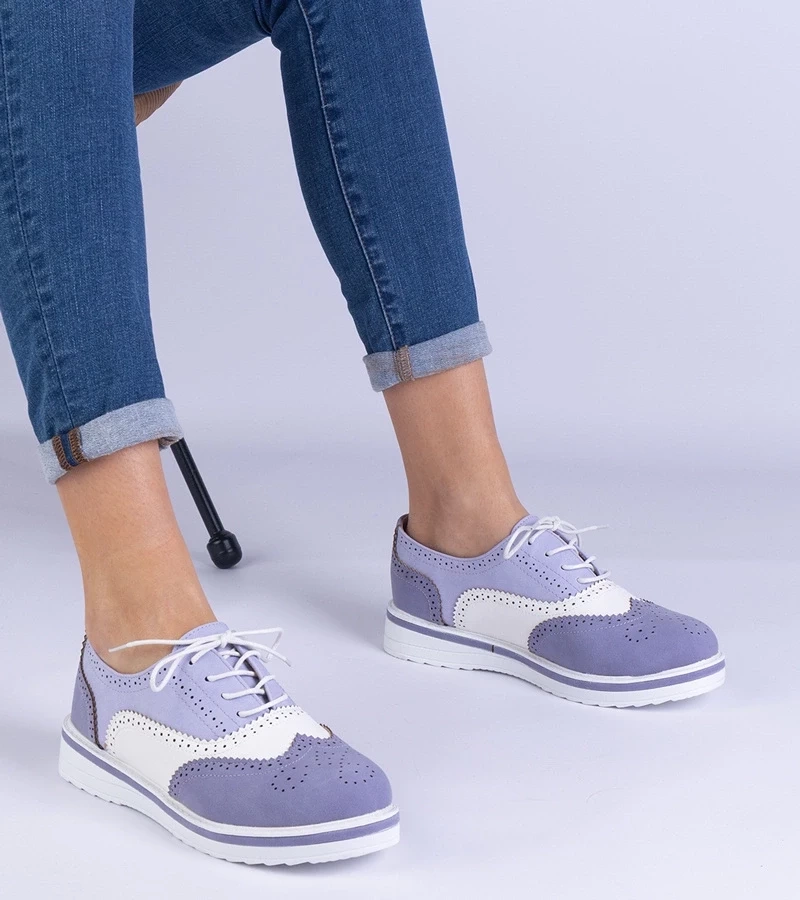 Gemre Pantofi oxford clasici violet Toddi