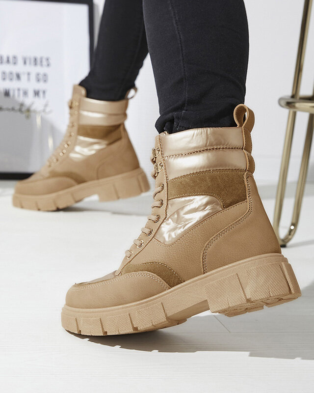 Resti Light brown women&#039;s insulated trapper boots Kasemi- Footwear