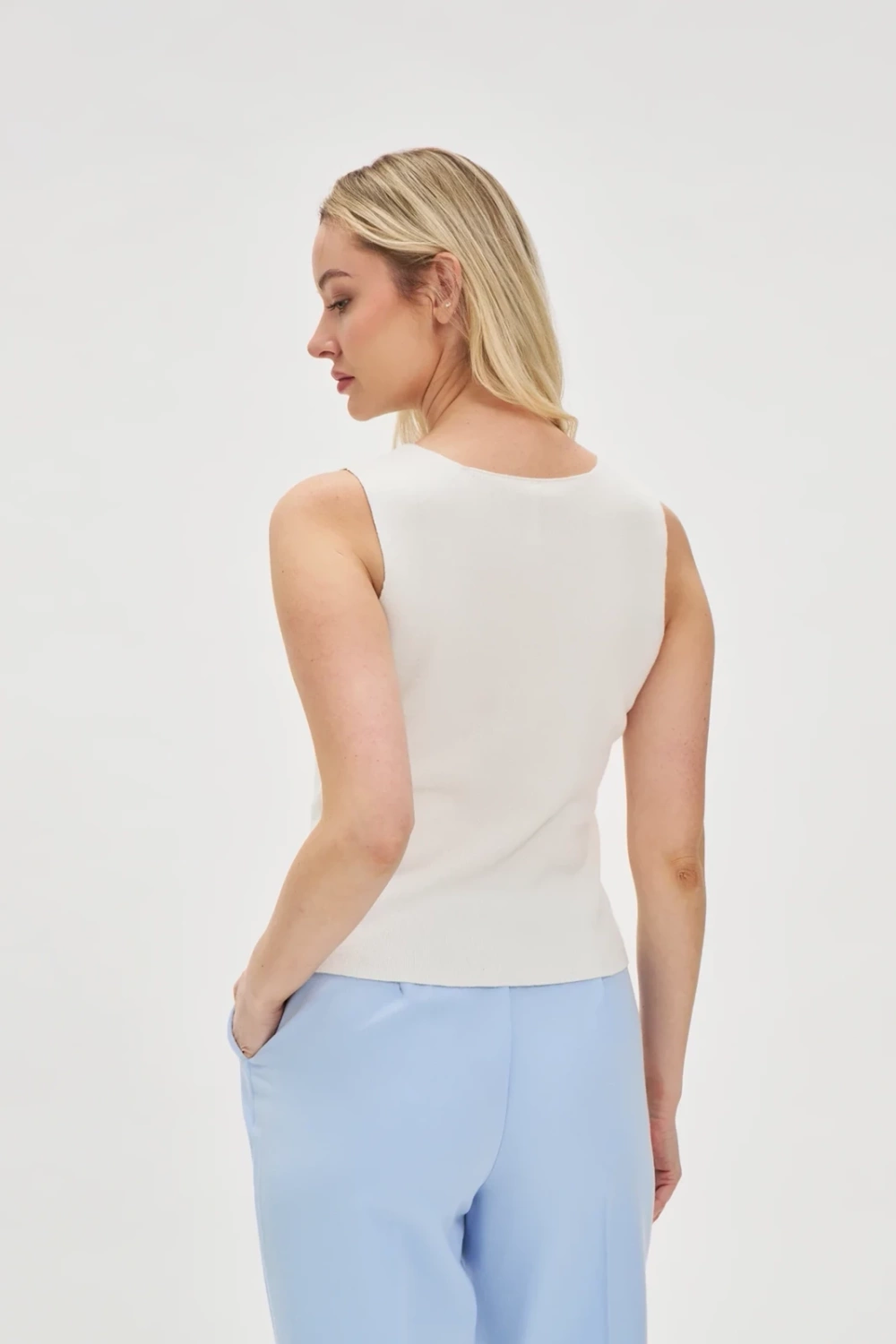 Marisse Women's T-Shirt L-Ts-4713 Off White