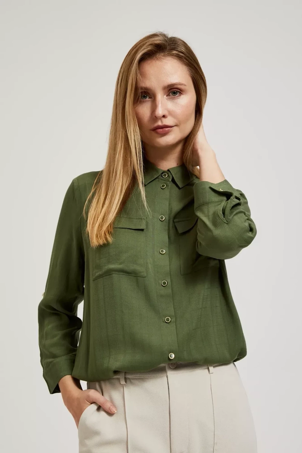 Marisse Women&#039;s Shirt L-Ko-4314 Khaki