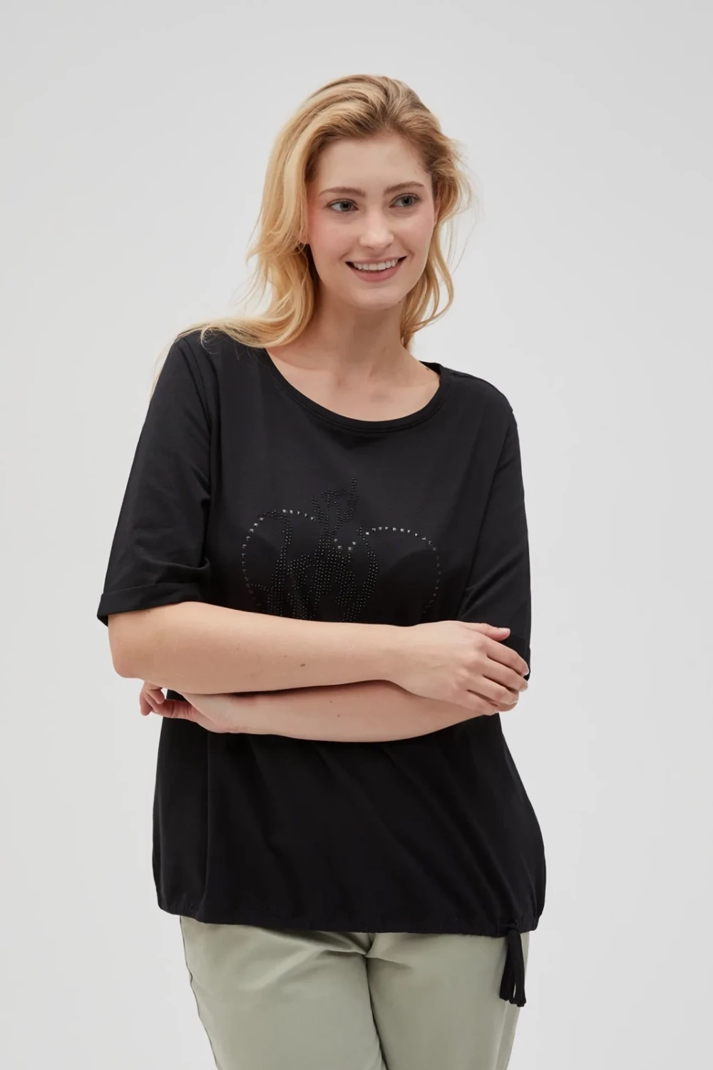 Marisse Women&#039;s T-Shirt L-Ts-4611 Black