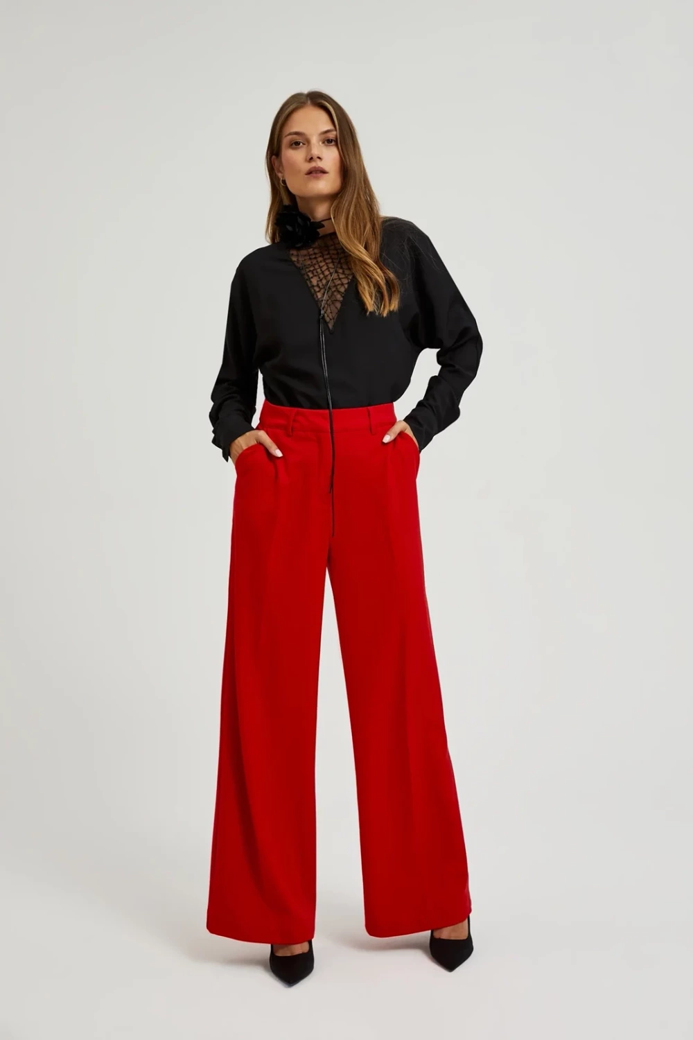 Marisse Women's Trousers Z-Sp-4527 Red