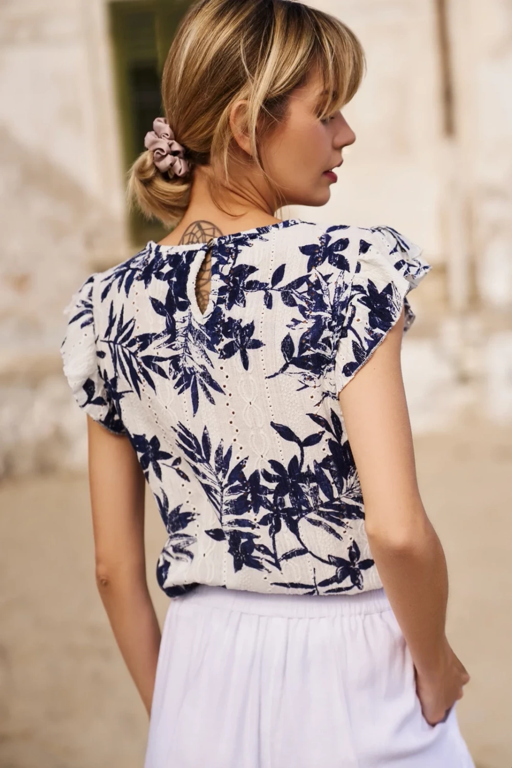 Marisse Women's T-Shirt L-Ts-4667 Off White