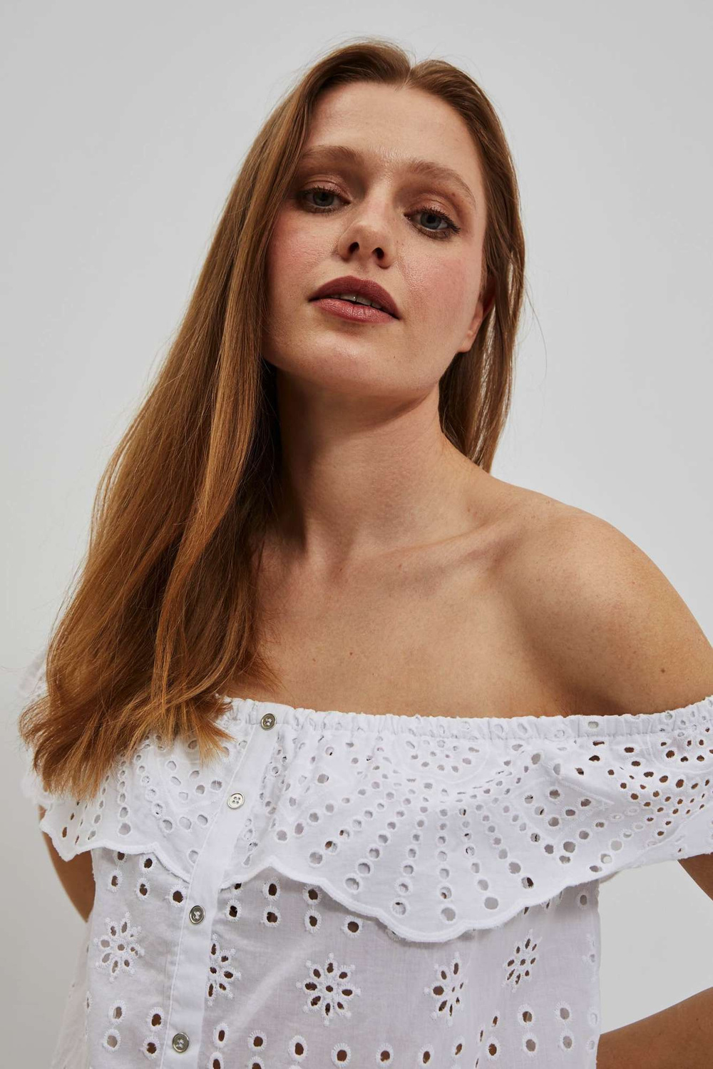 WOMEN'S SHIRT L-KO-4035 WHITE