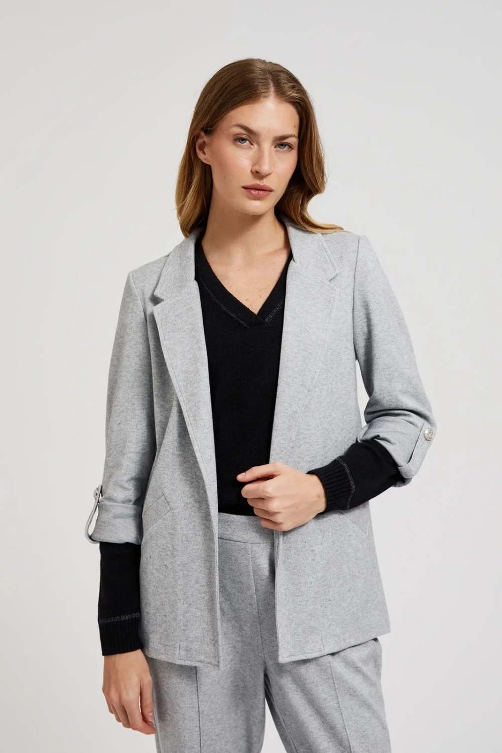 Marisse Women&#039;s Jacket Z-Mr-4501 Grey Mel