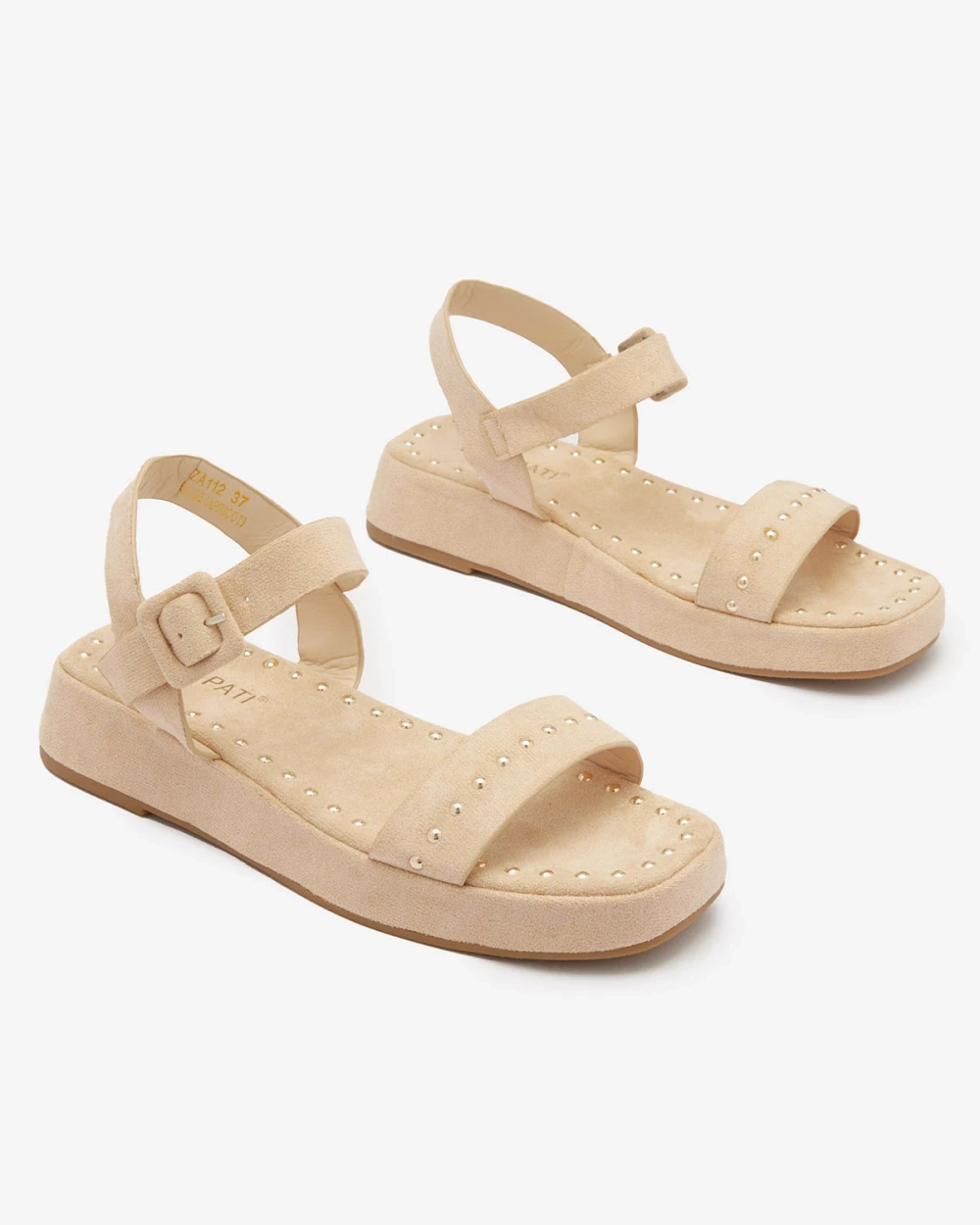 Resti Beige women&#039;s sandals with rhinestones Franssia - Footwear
