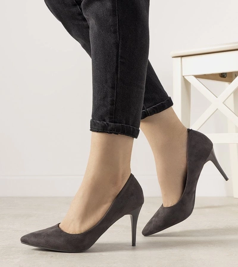 D/CEO Gray pumps on low heel Eliana