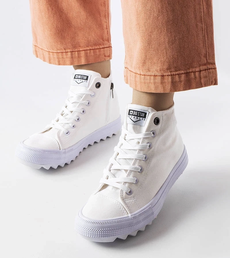 Pantofi de sport cu gleznă Big Star alb