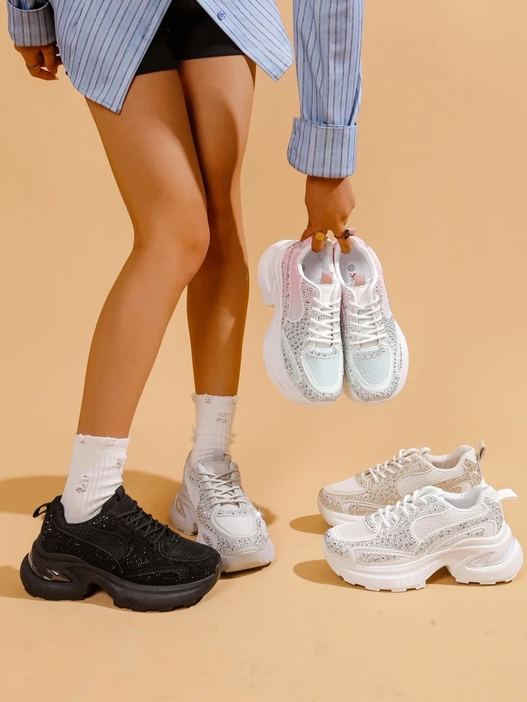 Resti Women's Sports Sneakers with Rhinestones Bloss
