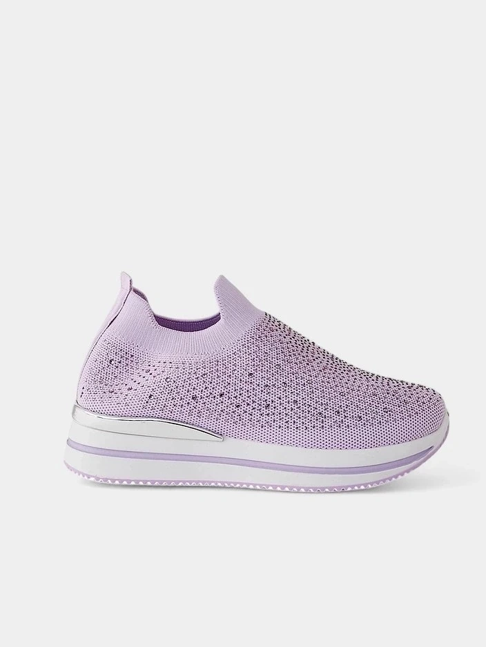 Resti Slip-on women's sports shoes with rhinestones Adeq