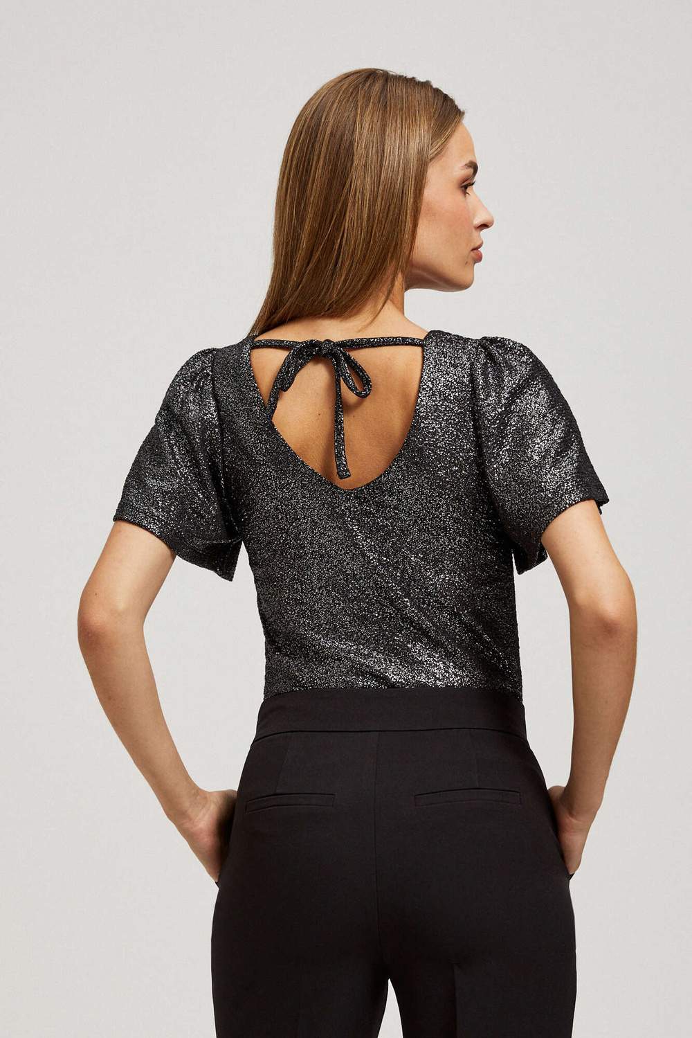 Blouse with puff sleeves